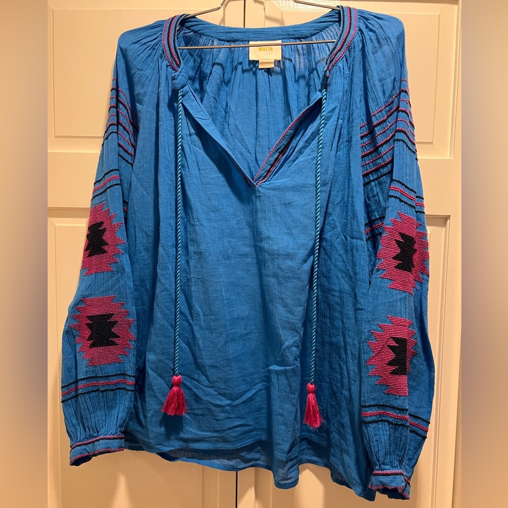 Anthropologie Maeve embroidered blouse